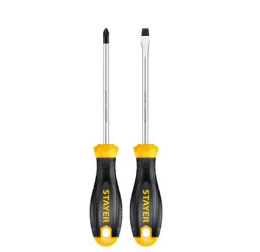 Отвертки набор  2шт. обрезиненные (двухкомпонентные) ручки, с магнитным наконечником, Hercules Stayer 2513-H2