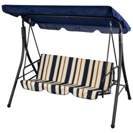 Качели садовые 195х125х165см, 3-х местные, нагрузка до 250кг, с навесом Park GS-02/006552