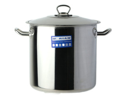 Кастрюля из нержавеющей стали 14,0л 260мм высокая, металлическая крышка Arian Gastro 1603.010