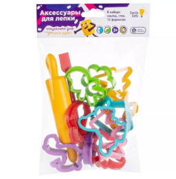 Аксессуары для лепки набор 14 предметов, в пакете Genio Kids LEP10