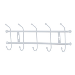 Вешалка настенная металлическая 5 крючков 47х18см, матовый серый Nika ВН5/МС