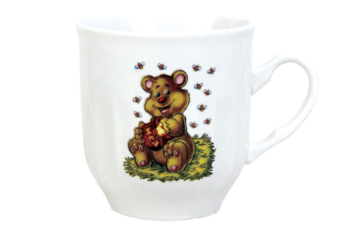 Кружка керамическая 210мл Медвежонок с медом Коралл MB210