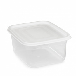 Контейнер для СВЧ пластиковый 1,2л прямоугольный Матрешка, белый Альтернатива М9178
