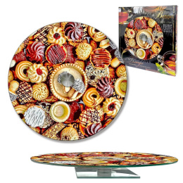 Блюдо стеклянное круглое вращающееся 280мм, в п/у Bennet 105-1438