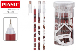 Ручка шариковая на масляной основе Piano Шоколад, синяя, 0,7мм ассорти РТ-1122