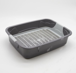 Туалет для кошек пластиковый с сеткой большой 33,2х44,2х11,5см в ассортименте Стандарт Пластик Групп 380-0231