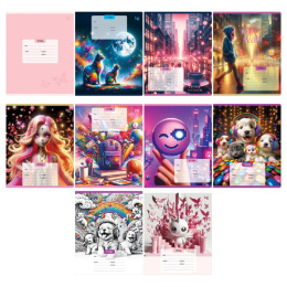 Тетрадь  12 листов клетка BG Mix-10 Т5СК12 60272