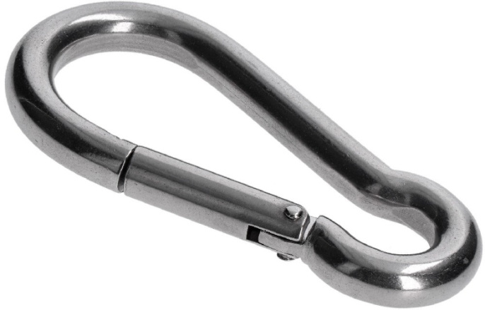 Карабин пожарный, оцинк.  5/50 DIN5299C 57902