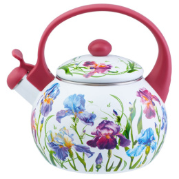 Чайник эмалированный со свистком 2,0л с пластик. ручкой Ирисы Appetite FT7-IR