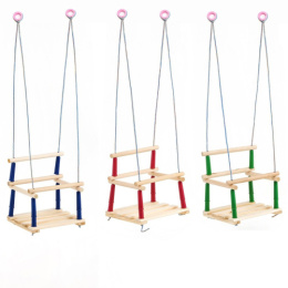Качели подвесные деревянные, сиденье 33х22см, в ассортименте 4773916