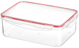 Контейнер для СВЧ пластиковый 2,5л прямоугольный с зажимами Modena, прозрачный Homver 221111306/03