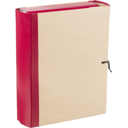 Папка для бумаг арх. 80мм Attache, крафт/бумвинил, 4 завязки, бордовая 1690950