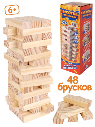 Игра Башня Высотка Классическая, 48 элементов ИН-9650