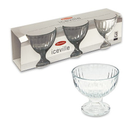 Набор креманок стеклянных Iceville (Айсвиль) 3шт. 110мм/210мл h-100мм Pasabahce Бор 51018