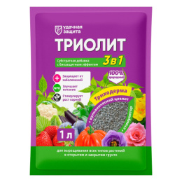 Триолит 1л Удачная защита почвенная добавка с биозащитным эффектом для выращивания рассады и комнатных растений БиоМастер