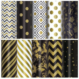 Бумага оберточная 100х70см 105г/м2 Золотая сказка. Golden Patten, ассорти 591912