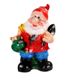 Фигурка садовая гипсовая Гном с лейкой средний 27х41см ГусьДекорЛюкс 2С32