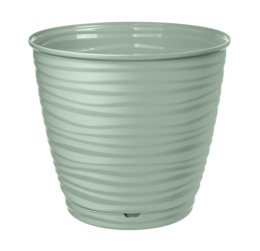 Горшок для цветов пластиковый Saffron с поддоном 5,4л d-22,5см светло-зеленый Homver 221610317/03