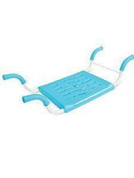 Сиденье на ванну пластиковое на металлическом каркасе нераздвижное 35х29см, бирюзовый Nika СВ4/БР