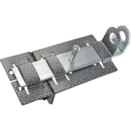 Задвижка дверная ЗД-04 (серебро)(проушины)Секрет 09-004