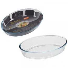 Форма для запекания стеклянная жаропрочная овальная Cristallino 35х24,2х6,5см 3,0л Mallony 005565