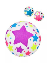Мяч ПВХ 22см Звезды, флуоресцентный, 60г, в ассортименте Наша Игрушка 649204