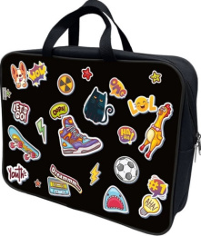 Папка-портфель детский А4 Lamark Стикеры, на молнии, с ручками 128/70888637