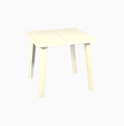 Стол пластиковый квадратный 78х78см Оливия слоновая кость Ар-Пласт 140041