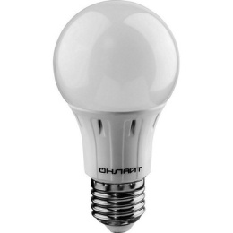 Лампа светодиодная 12Вт (эквивалент 100Вт) 230В E27 4000К белый (дневной) свет груша Онлайт ОLL-A65/A60-12-230-4K-E27