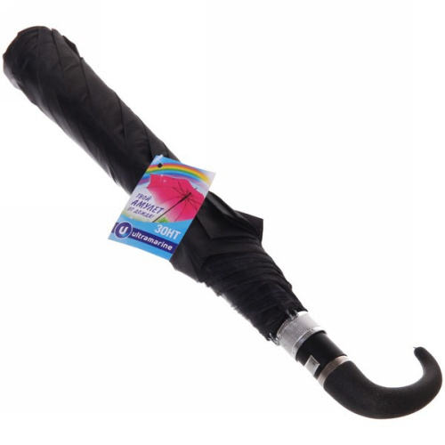 Зонт мужской полуавтомат Эстет, черный Ultramarine 498-008