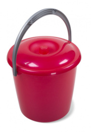 Ведро пластиковое  5л с крышкой Соло, цвета в ассортименте Martika С631К